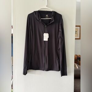 Men's Black Lightweight Jacket with Hood